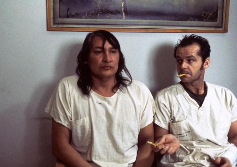 Кадр из фильма «Пролетая над гнездом кукушки», 1975 год