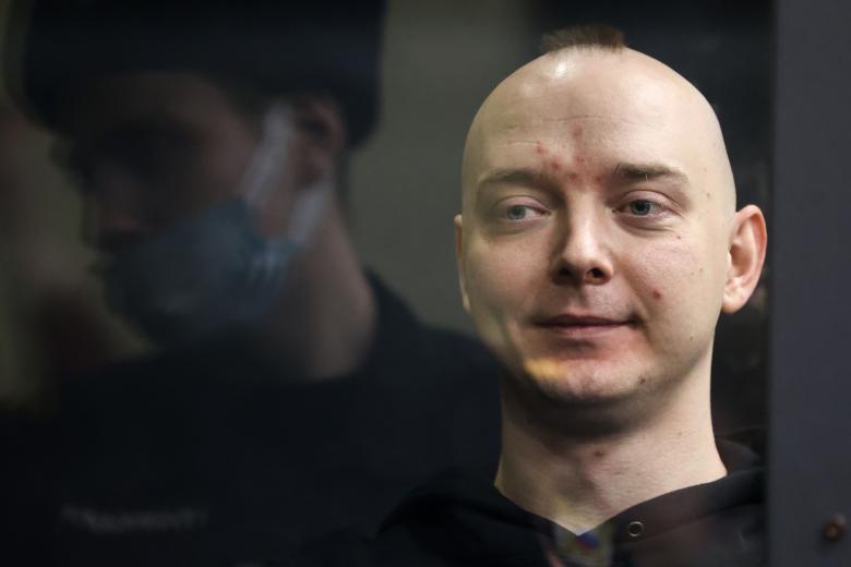 Иван Сафронов, обвиняемый в государственной измене, во время рассмотрения ходатайства следствия о продлении ареста