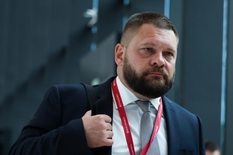Евгений Поддубный перед пленарным заседанием XXV Петербургского международного экономического форума