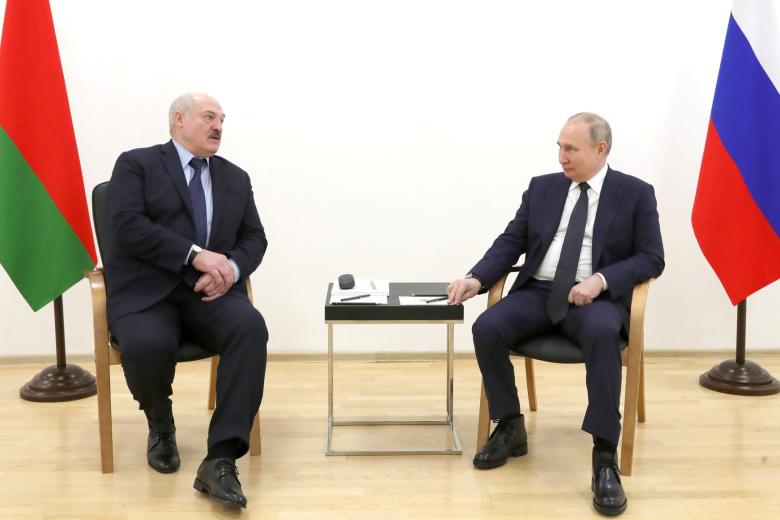 Александр Лукашенко и Владимир Путин. Архивное фото