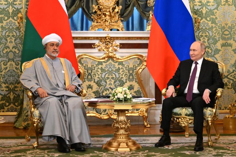 Владимир Путин с султаном Омана Хейсамом бен Тареком Аль Саидом