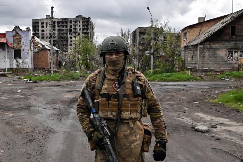Боец ЧВК «Вагнер» в Артёмовске