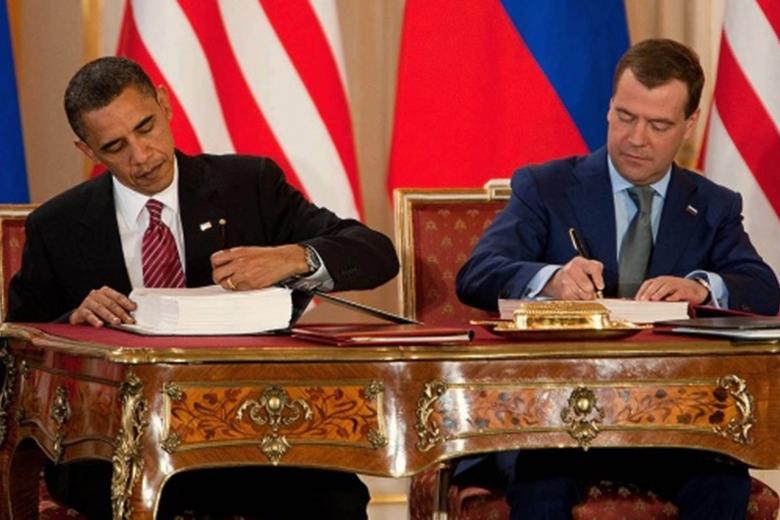 Подписание договора главами США и РФ