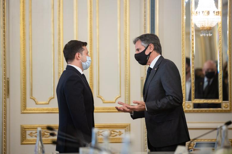 Президент Украины Владимир Зеленский и Энтони Блинкен