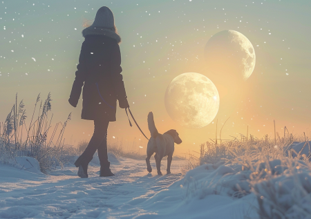 Фаза Луны сегодня, 27 февраля 2026 года. Получаем результат, выгуливаем пса