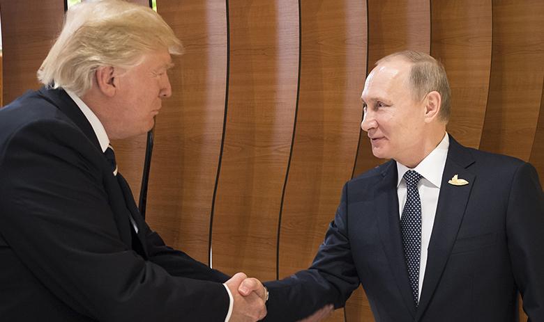 Президенты США и России Дональд Трамп и Владимир Путин