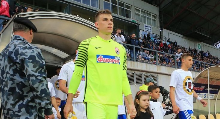 Голкипер луганской «Зари» Андрей Лунин