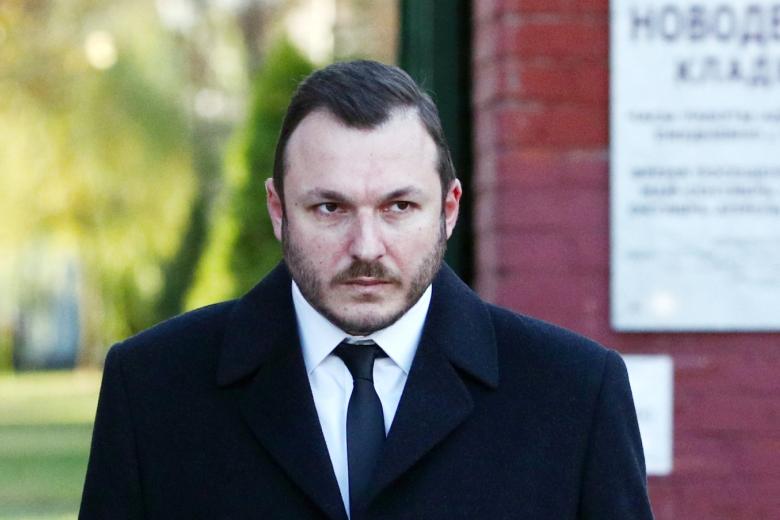 Андрей Рывкин после церемонии похорон Жванецкого у Новодевичьего кладбища