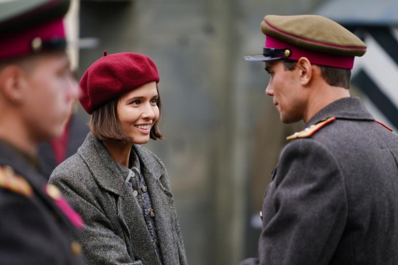 Любовь Аксенова во время съемок фильма «Нюрнберг»