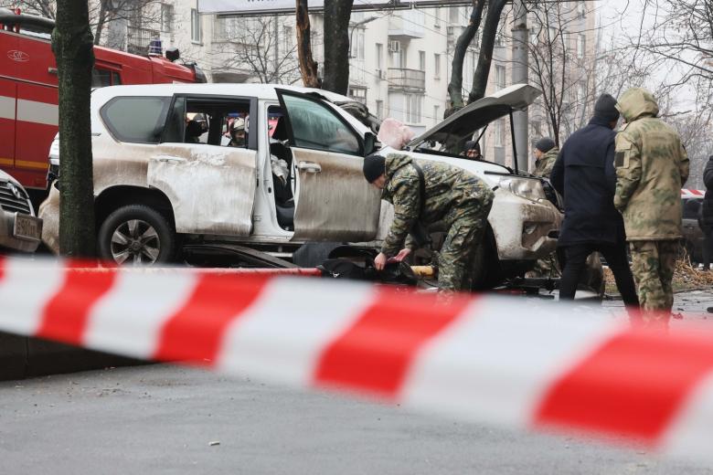 Взрыв автомобиля в Донецке