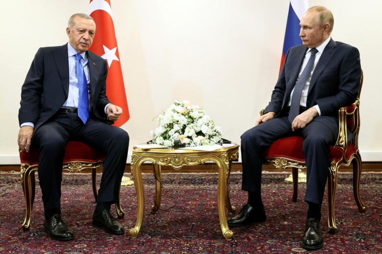 Президент Турции Реджеп Тайип Эрдоган и президент России Владимир Путин