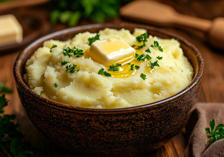 Понравится взрослым и детям: картофельное пюре с молоком и сливочным маслом