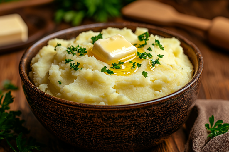картофельное пюре с молоком и сливочным маслом