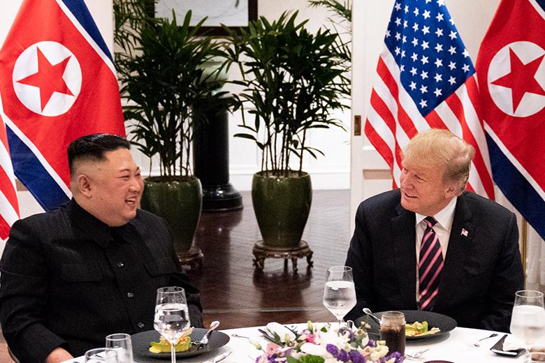 Главы КНДР и США Ким Чен Ын Дональд Трамп