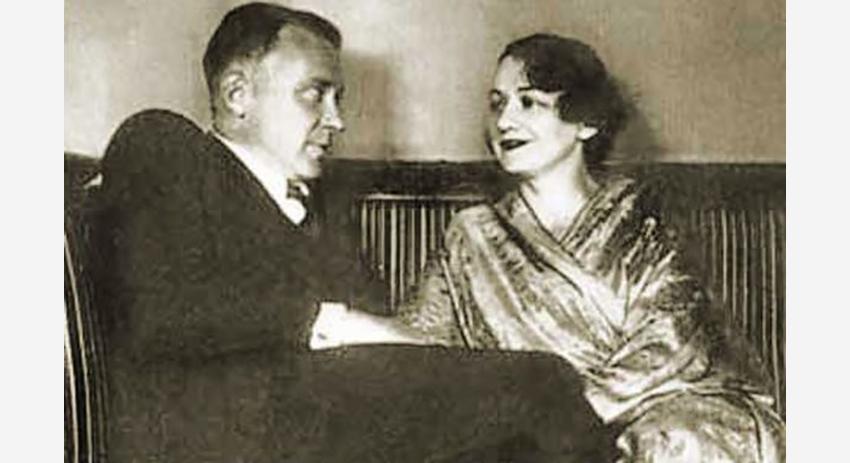 Елена Булгакова с Михаилом Афанасьевичем