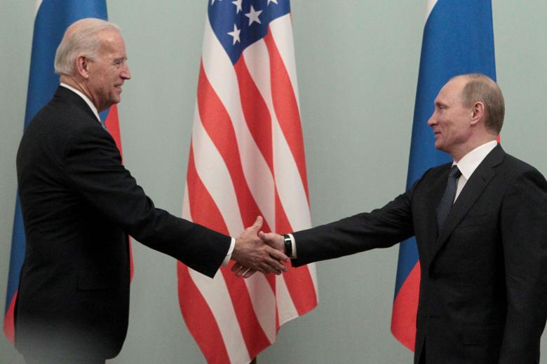 Joe Biden and Vladimir Putin in Geneva