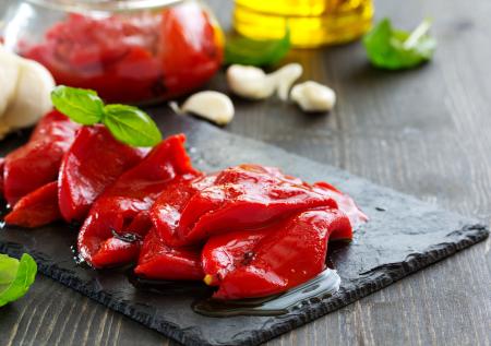Рецепт маринованного запеченного сладкого перца на скорую руку