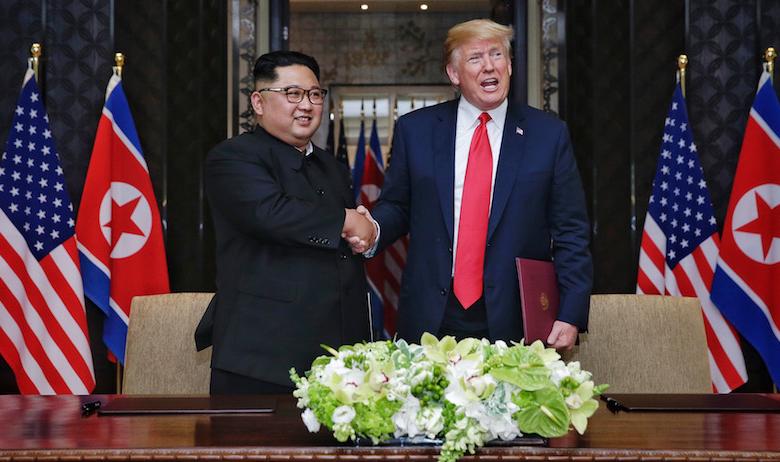Ким Чен Ын и Дональд Трамп