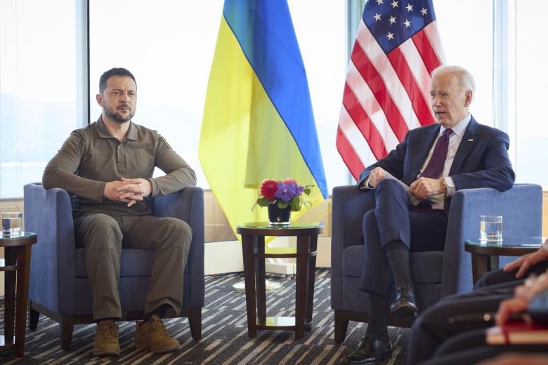Президент Украины Владимир Зеленский с президентом США Джо Байденом