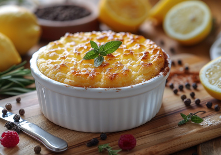 Лимонное суфле: легкий десерт к кофе и чаю