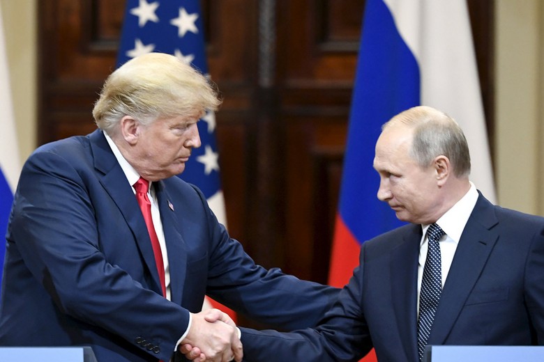 Президент России Владимир Путин и избранный лидер США Дональд Трамп 