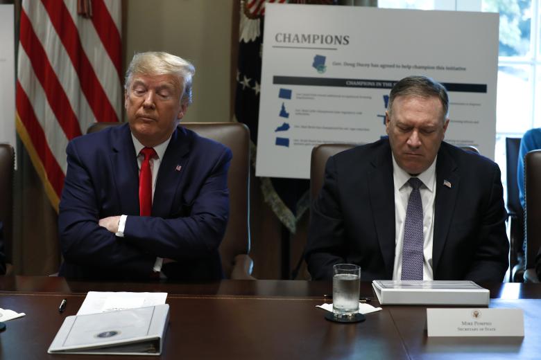 Дональд Трамп и Майкл Помпео