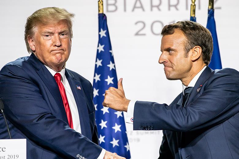 Дональд Трамп и Эммануэль Макрон