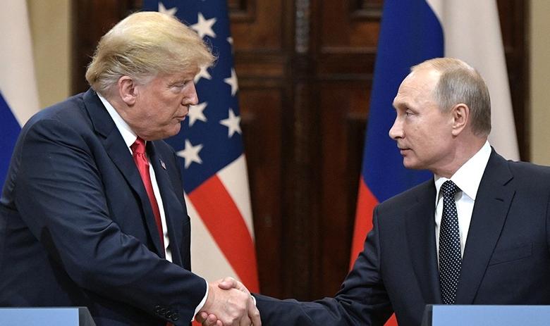 Совместная пресс-конференция президента России Владимира Путина и президента Соединённых Штатов Америки Дональда Трампа