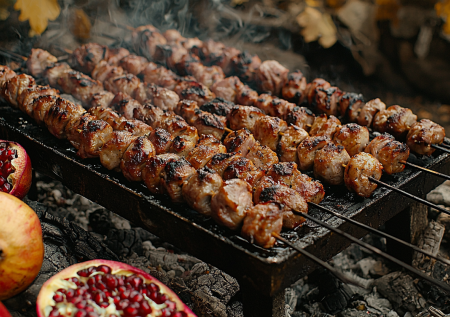 Шашлык из свинины в гранатовом маринаде: рецепт сочного и пикантного мяса