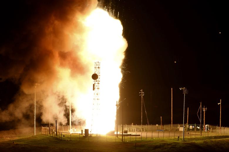 Тестовый пуск межконтинентальной баллистической ракеты (МБР) Minuteman III 
