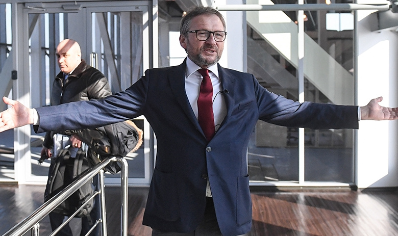 Рабочая поездка кандидата в президенты РФ Бориса Титова в Новосибирск