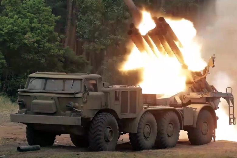 Боевая работа расчетов РСЗО «Ураган»