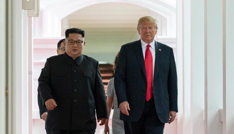 Лидеры США и КНДР Дональд Трамп и Ким Чен Ын