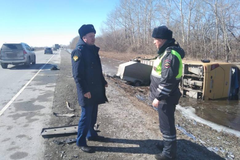ДТП с участием автобуса на трассе Новосибирск — Кочки