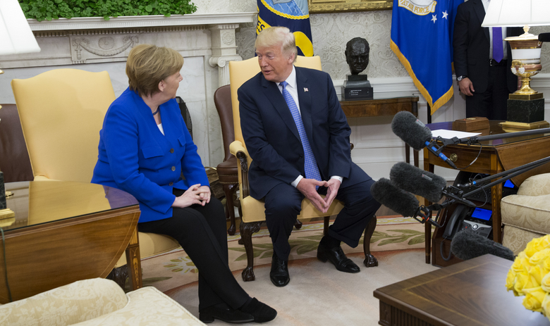Ангела Меркель и Дональд Трамп