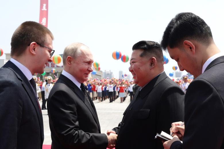 Владимир Путин и  Ким Чен Ын