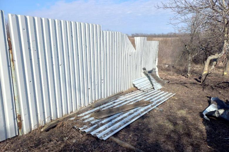 Последствия обстрела cела Новостроевка-Вторая под городом Грайвороном в Белгородской области
