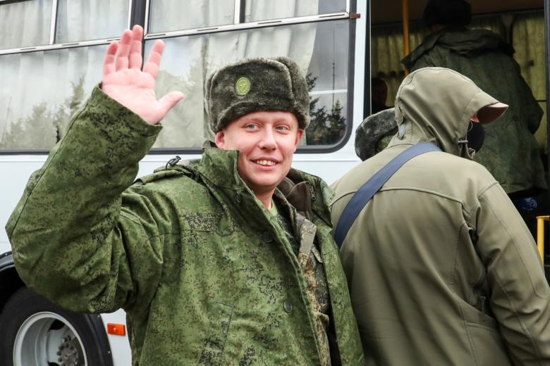 Проводы призывника в рамках частичной мобилизации