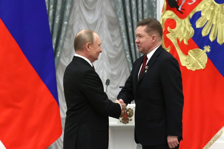 Владимир Путин и Алексей Миллер