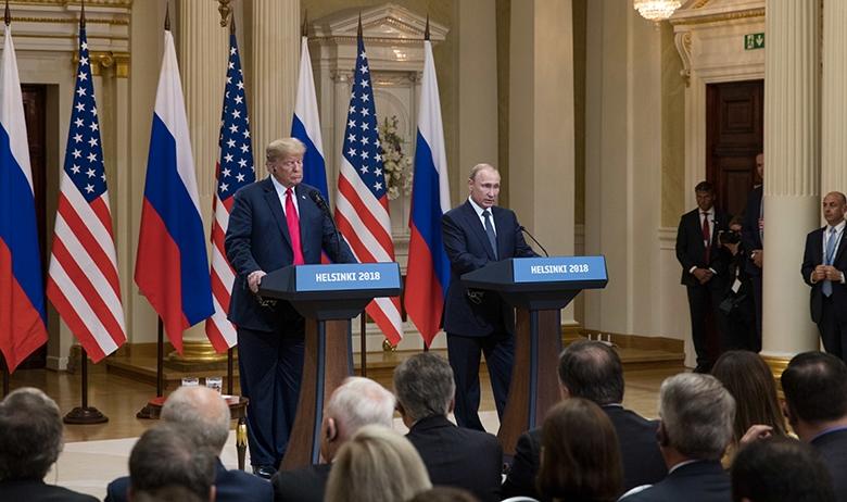 Президент России Владимир Путин и глава Белого дома Дональд Трамп 