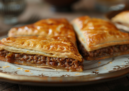 Слоеные пирожки с говяжьим фаршем: простой рецепт для выпечки