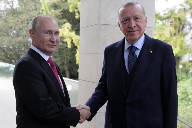 Президент РФ Владимир Путин и президент Турции Реджеп Тайип Эрдоган