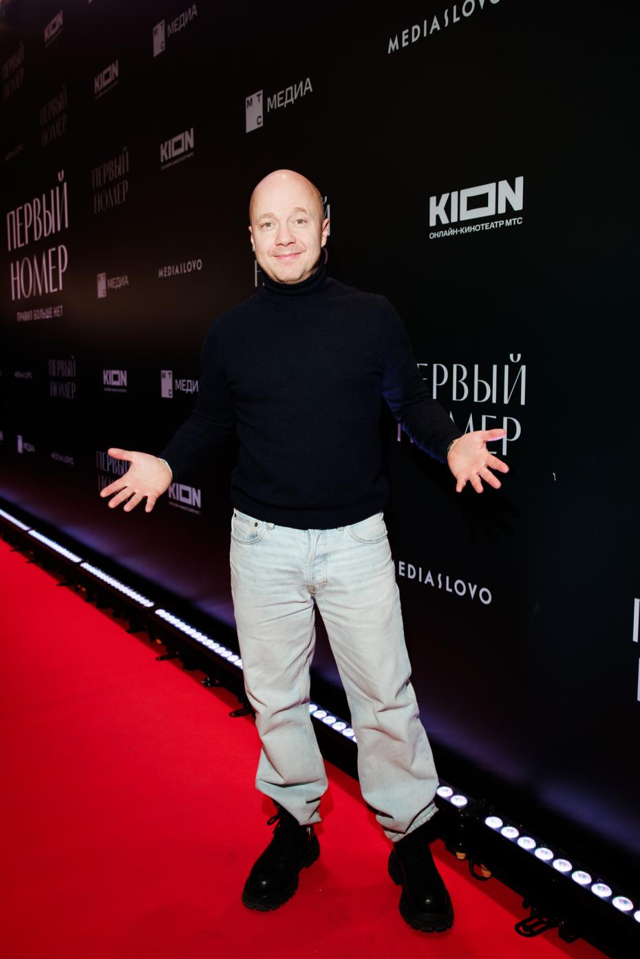 Режиссер, актер Евгений Стычкин на премьере сериала «Первый номер» в кинотеатре «Художественный»
