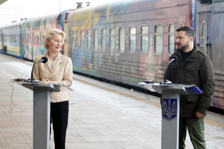 Урсула фон дер Ляйен и Владимир Зеленский