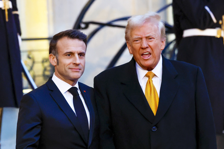 Эммануэль Макрон и Дональд Трамп