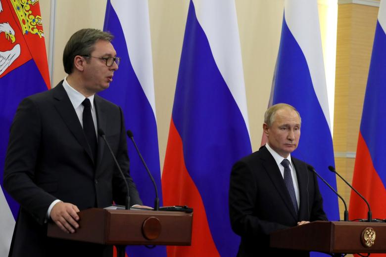 Александр Вучич и Владимир Путин