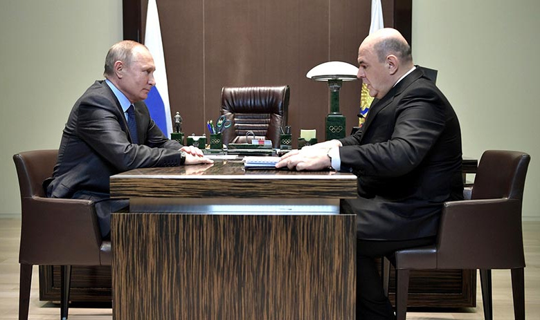 Владимир Путин на встрече с главой ФМС Михаилом Мишустиным