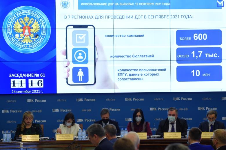 Заседание Центральной избирательной комиссии РФ по проведению дистанционного электронного голосования