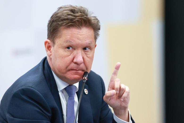 Генеральный директор российской энергетической компании Алексей Миллер в ходе ПМЭФ-2022