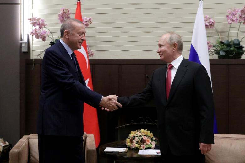 Реджеп Тайип Эрдоган и Владимир Путин